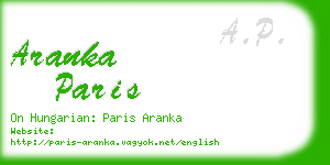 aranka paris business card